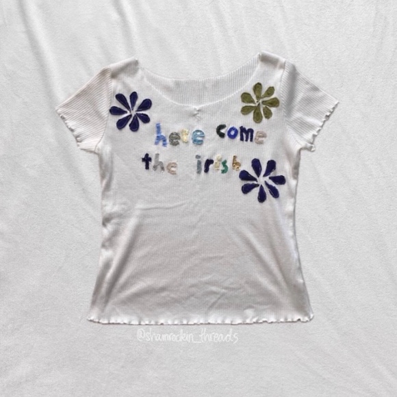 Notre Dame Gameday patchwork top - Picture 1 of 11